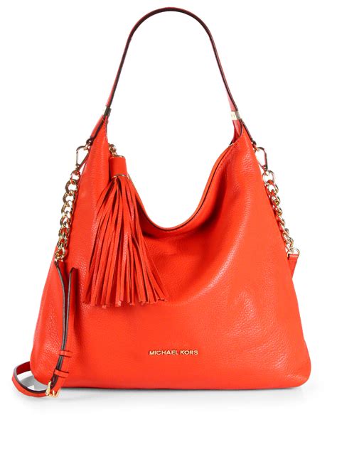 michael kors cloth orange cloth shoulder bag|michael kors shoulder bag clearance.